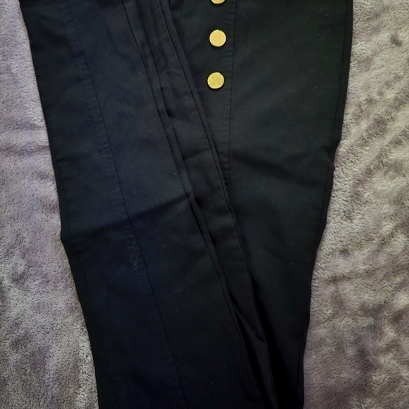 Women's XS Pants Black G by Guess | Black with gold buttons | Used once - Picture 2 of 3